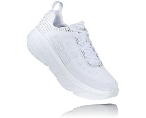 Hoka One One Bondi 6 Mens Road Running Shoes White/White Reflective | AU-9485613